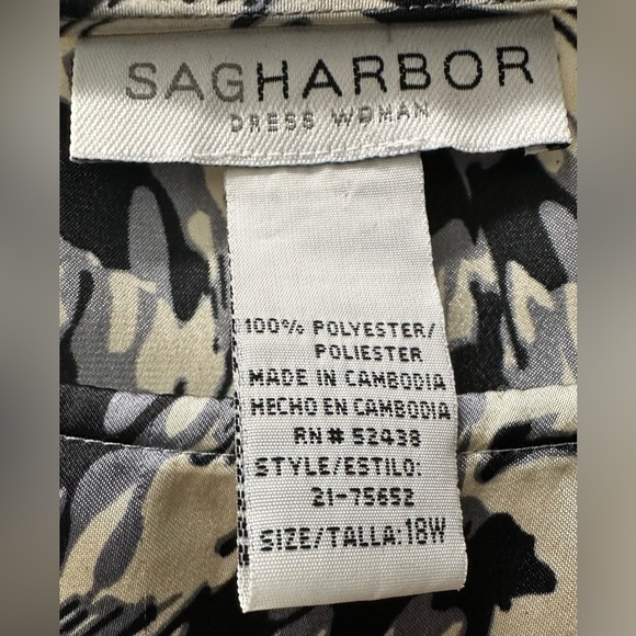 SAG HARBOR Blouse Women's Abstract Art Classy Sleeveless Side Zip Pullover Top - Picture 6 of 8